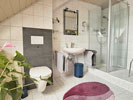 Badezimmer der Ferienwohnung Freiendiezer Stubb in Diez