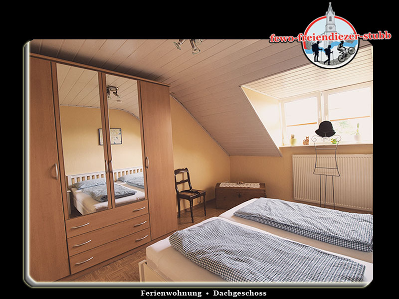 Schlafbereich der Ferienwohnung Freiendiezer Stubb in Diez
