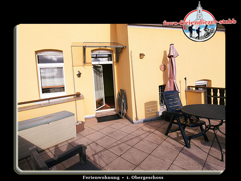 Terrasse der Ferienwohnung Freiendiezer Stubb in Diez
