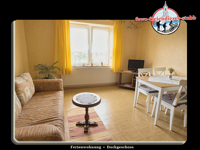Wohn- und Essbereich der Ferienwohnung Freiendiezer Stubb in Diez